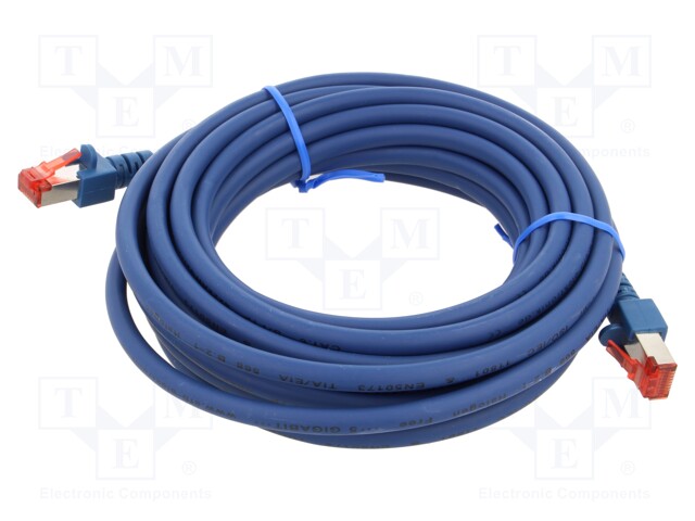 Patch cord; S/FTP; 6; stranded; Cu; LSZH; blue; 5m; 27AWG