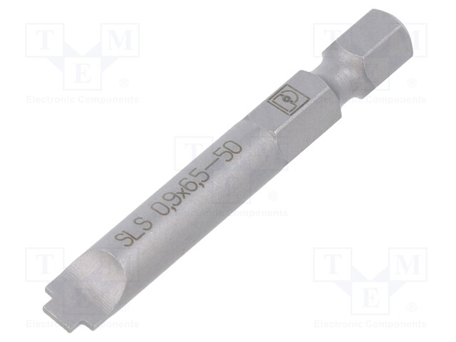 Screwdriver bit; slot; 6,5x0,9mm; Overall len: 50mm