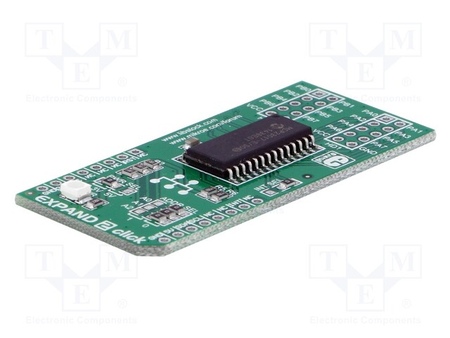 Click board; port expander; GPIO,SPI; MCP23017; 3.3/5VDC