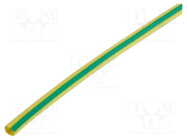 Heat shrink sleeve; 3: 1; 3mm; L: 200mm; yellow-green; Pcs: 10