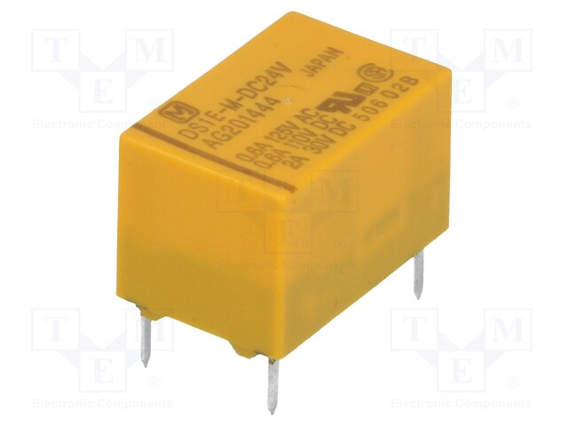 Relay: electromagnetic; SPDT; Ucoil: 24VDC; 1A/125VAC; 2A/30VDC; 3A