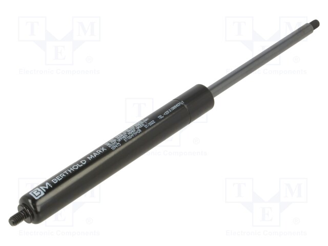 Gas spring; Thread: M6; E: 245mm; Øout: 18mm; Piston diam: 8mm; 100N