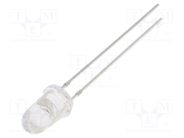 LED; 5mm; red; 43000÷50000mcd; 8°; 30mA; 2.1÷2.6V; Front: convex