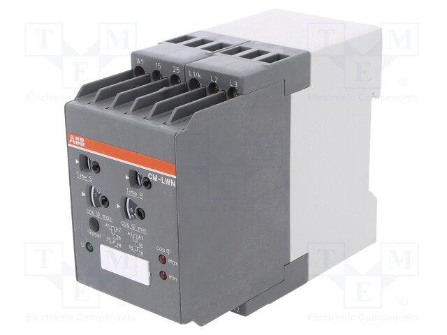Module: power factor monitoring relay; power factor cosφ; DIN