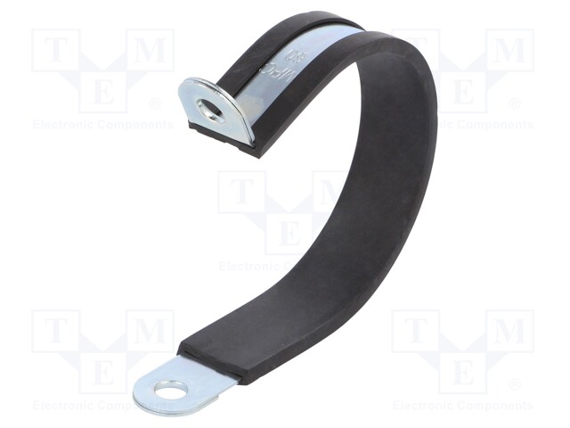 Fixing clamp; ØBundle : 60mm; W: 20mm; steel; Cover material: EPDM