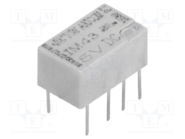 Relay: electromagnetic; DPDT; Ucoil: 5VDC; 0.5A/125VAC; 2A/30VDC