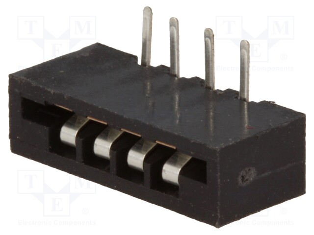 Connector: FFC (FPC); angled 90°; PIN: 4; NON-ZIF; THT; tinned; 20mΩ