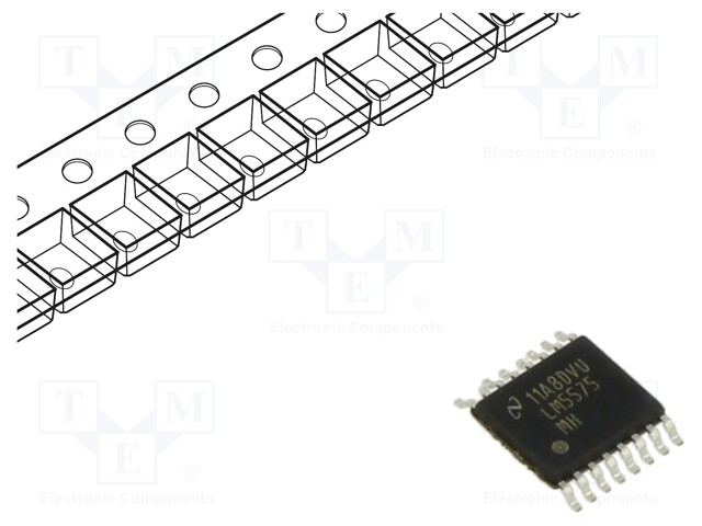 DC-DC Switching Buck Step Down Regulator, Adjustable, 6V-75Vin, 500 kHz, 1.5Aout, HTSSOP-16