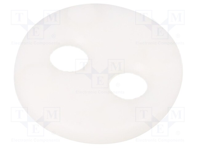 Spacer sleeve; LED; Øout: 6.4mm; ØLED: 3mm,5mm; L: 1.3mm; white