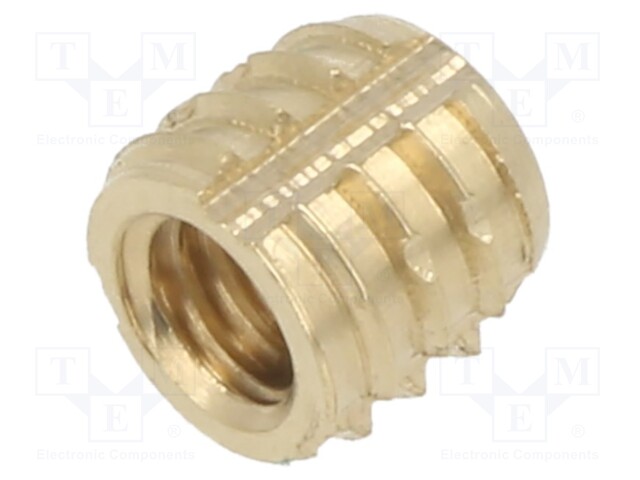 Threaded insert; brass; M4; BN: 37915; L: 5.6mm; TRISERT®