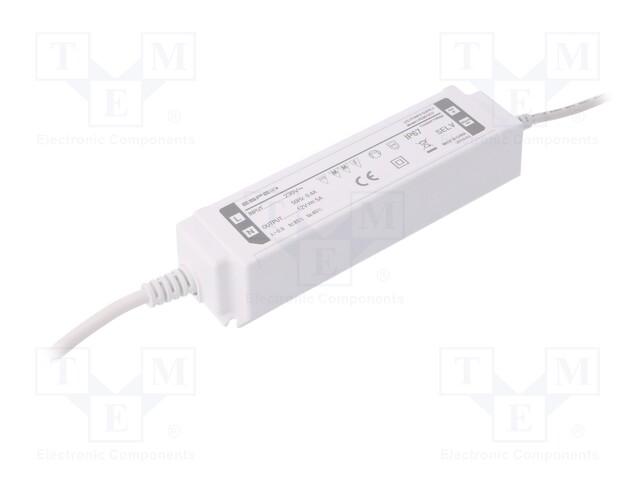 Power supply: switched-mode; LED; 60W; 12VDC; 5A; 220÷240VAC; IP67