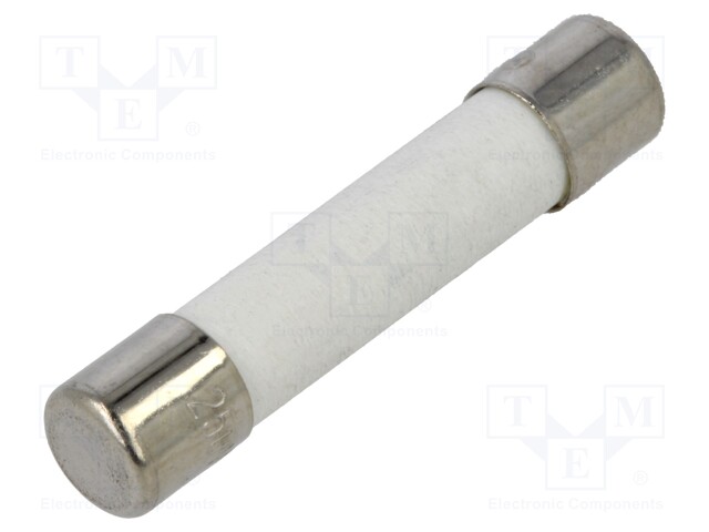 Fuse: fuse; 15A; 250VAC; ceramic; 6.3x32mm; brass; nickel plated