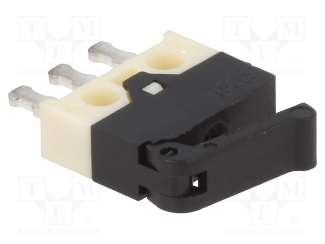 Microswitch SNAP ACTION; cam follower lever; SPDT; 0.5A/30VDC