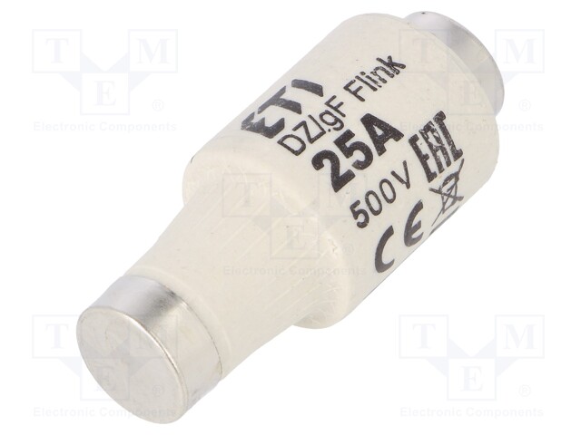 Fuse: fuse; quick blow; 25A; 500VAC; 440VDC; ceramic; DII; D