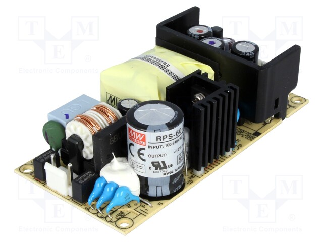 Power supply: switched-mode; 60W; 127÷370VDC; 90÷264VAC; OUT: 1