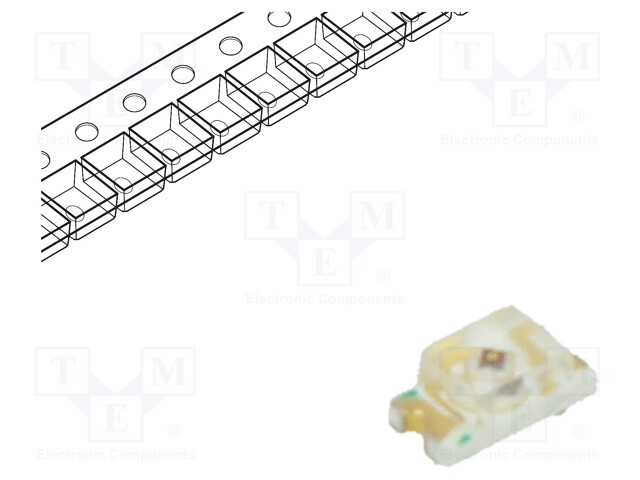 LED; SMD; 0603; orange; 120÷330mcd; 1.6x0.8x0.7mm; 140°; 1.8÷2.4V