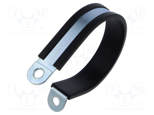 Fixing clamp; ØBundle : 65mm; W: 20mm; steel; Cover material: EPDM