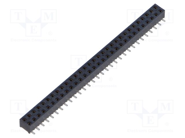 Connector: pin strips; female; PIN: 60; 2mm; gold-plated; SMT