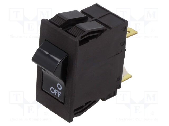 Circuit breaker; Urated: 240VAC; 60VDC; 15A; SNAP-IN