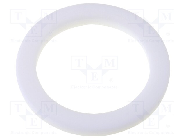 Gasket; PTFE; D: 2mm; Øint: 20.1mm; Øout: 27.5mm; M20; white