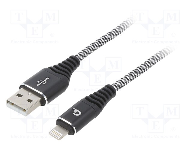 Cable; USB 2.0; Apple Lightning plug,USB A plug; gold-plated; 2m