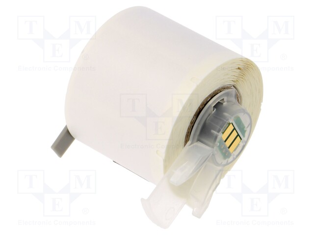 Self-laminating cable label; 25.4mm; white; thermal transfer