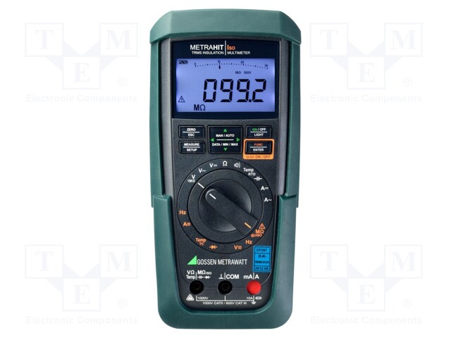 Digital multimeter; IR; LCD 4,75 digit,bargraph; True RMS; IP54