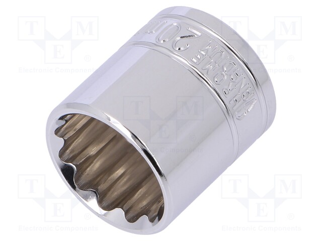 Key; twelve point socket; 20mm; 3/8"; Chrom-vanadium steel