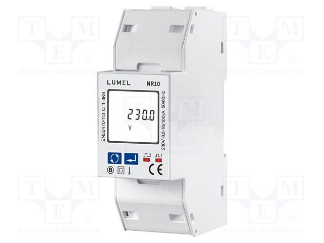 Electric energy meter; digital,mounting; for DIN rail mounting
