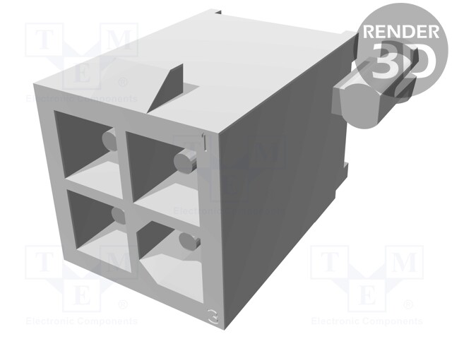 Socket; wire-board; male; Mini Universal MATE-N-LOK; 4.14mm; THT