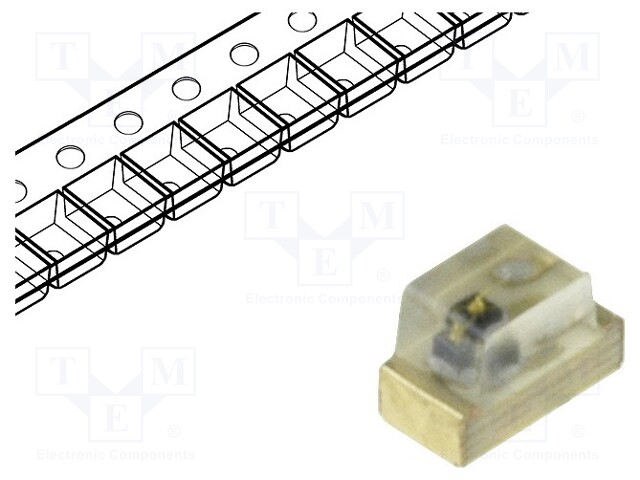 IR transmitter; 940nm; transparent; 1.2mW; 120°; SMD; 20mA