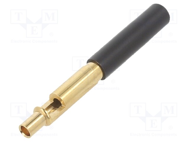 Socket; 4mm banana; 19A; 300V; black; insulated; gold-plated