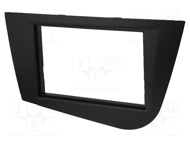 Radio mounting frame; Seat; 2 DIN; black