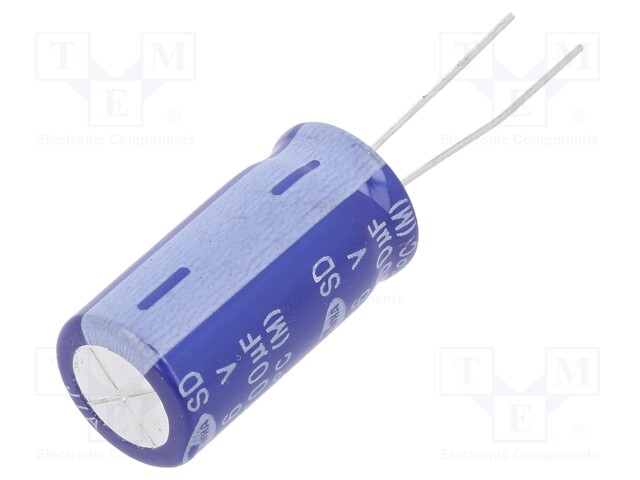 Capacitor: electrolytic; THT; 4700uF; 16VDC; Ø12.5x25mm; ±20%