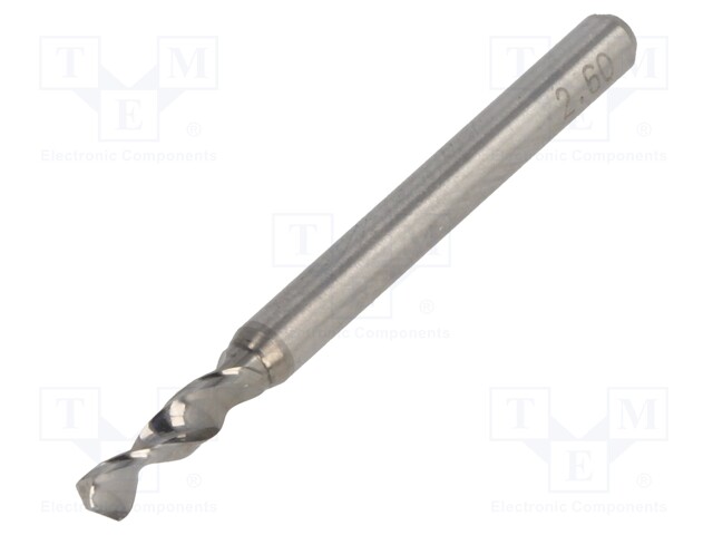 Drill bit; PCB; Ø: 2.6mm; L: 38.2mm; Kind of holder: 1/8" (3,175mm)