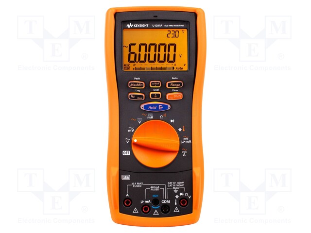 Digital multimeter; LCD 5 digits (60000); True RMS AC+DC; IP67