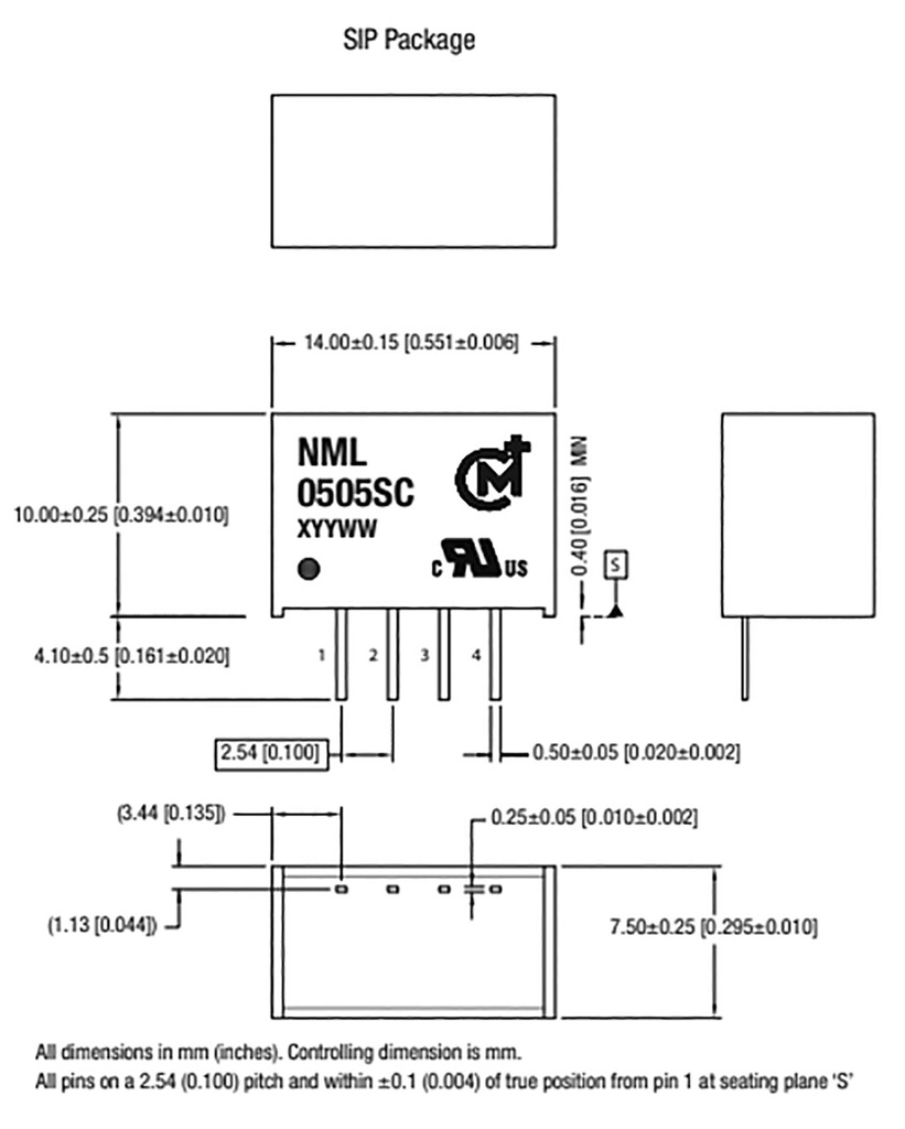 Converter: DC/DC; 2W; Uin: 4.5÷5.5V; Uout: 15VDC; Iout: 133mA; SIP