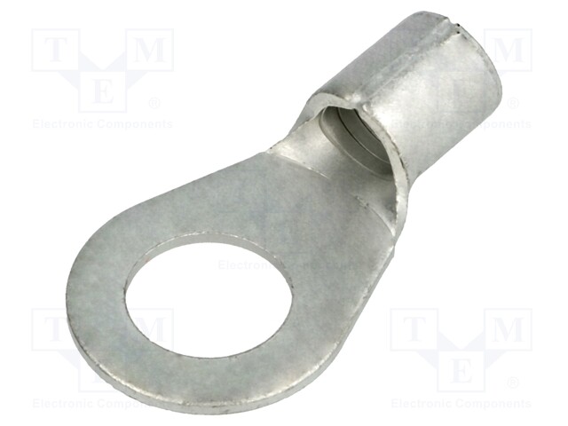 Ring terminal; M10; 16mm2; crimped; for cable; non-insulated