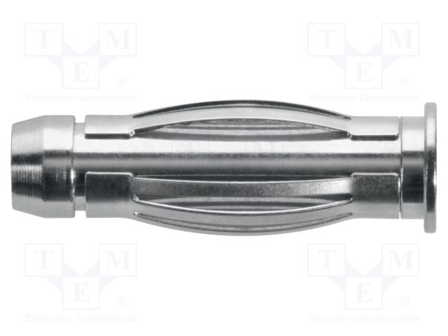 Plug; 4mm banana; 32A; 33VAC; 70VDC; 16.2mm; nickel plated