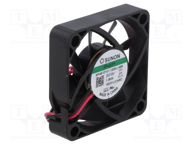 Fan: DC; axial; 12VDC; 45x45x10mm; 18.01m3/h; 36.4dBA; Vapo; Len: 3m