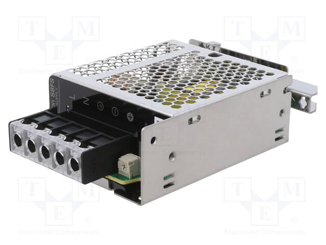 AC/DC DIN Rail Power Supply (PSU), 120 to 370VDC, ITE & Transformers, 1 Output, 15 W, 15 V, 1 A