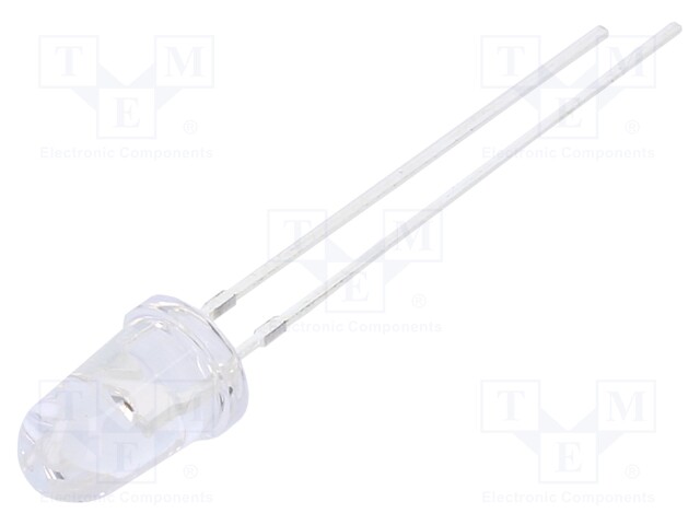 LED; 5mm; red; 5800÷7000mcd; 30°; 20mA; 2.1÷2.6V; Front: convex; 78mW