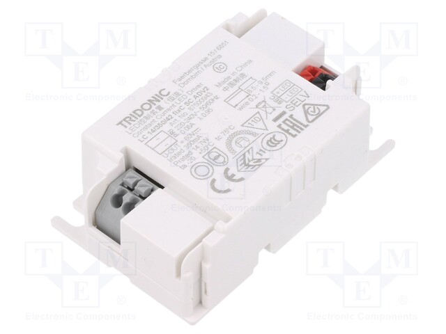 Power supply: switched-mode; LED; 14W; 30÷42VDC; 350mA; 198÷264VAC