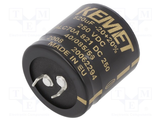 Capacitor: electrolytic; 820uF; 250VDC; ESR: 228mΩ; SNAP-IN; ±20%