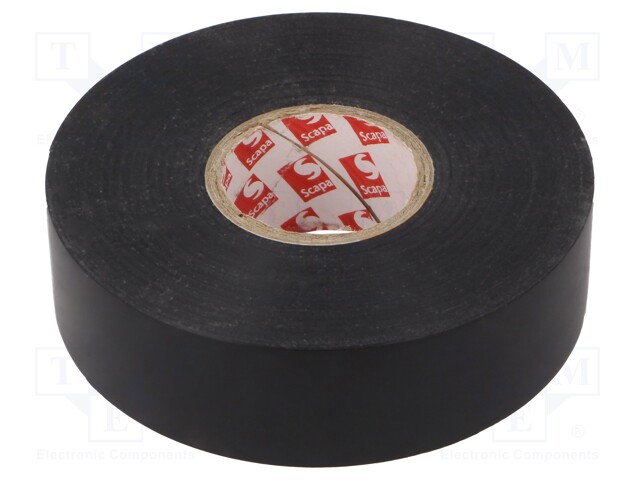 Tape: electrical insulating; W: 25mm; L: 33m; Thk: 0.18mm; black