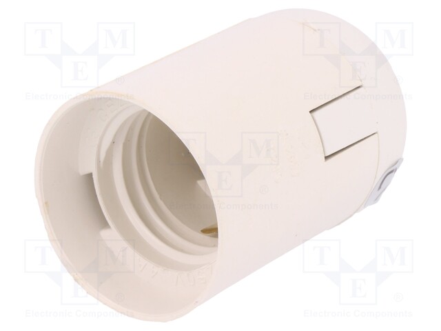 Lampholder: for lamp; E27; Body: white; Ø: 39mm; Mat: thermoplastic