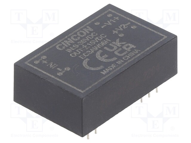 Converter: DC/DC; 3W; Uin: 9÷36V; Uout: 15VDC; Uout2: -15VDC; DIP24