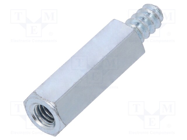 Screwed spacer sleeve; Int.thread: M4; 20mm; Ext.thread: ST4,2