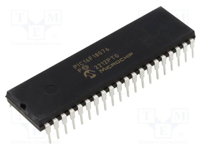 IC: PIC microcontroller; Memory: 28kB; SRAM: 2kB; EEPROM: 256B; THT