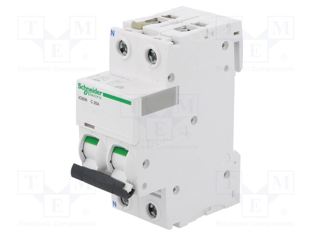 Circuit breaker; 400VAC; Inom: 20A; Poles: 1+N; DIN; Charact: C; 6kA